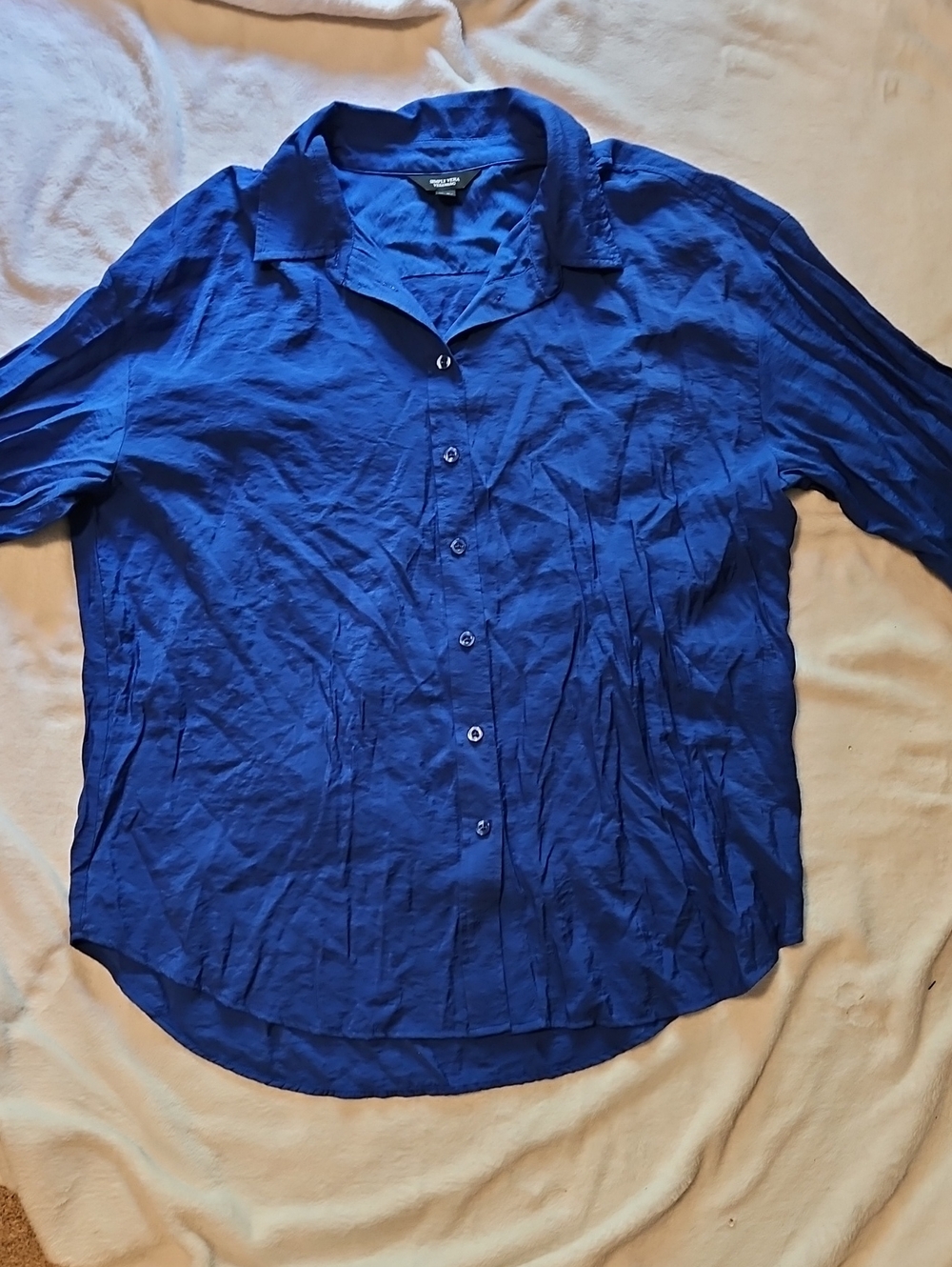 Simply Vera Vera Wang Men's Button-Down Shirt in Royal Blue